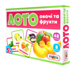 Игра Лото Овощи и фрукты 161