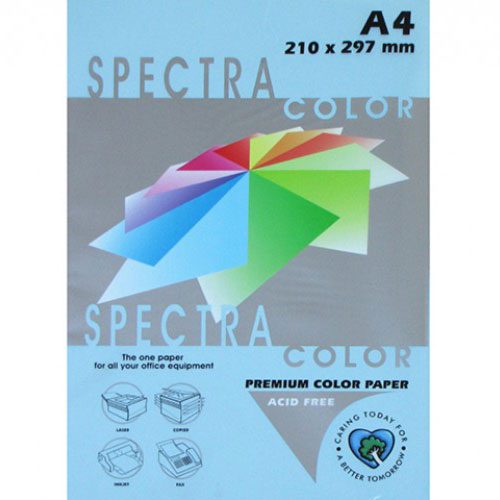 Папір кольор. А4 80 г/м (100 арк.) паст. SPECTRA COLOR Blue 180 (блакитний)