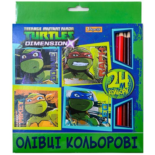 Карандаши 24 цв. "Ninja Turtles"